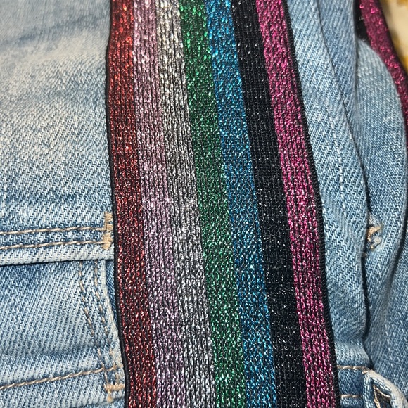 BLANK NYC skinny jeans with glittery stripes down the sides. - Picture 12 of 13